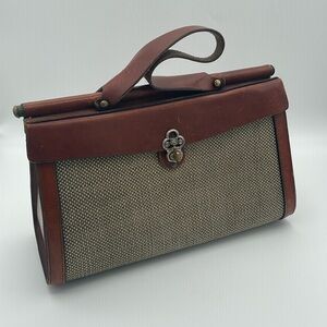 John Romain - Vintage 1960s Handbag - Brown / Cream